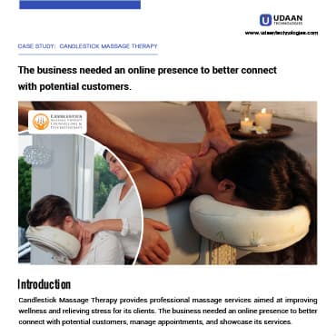 Candlestick Massage Therapy case study — first page preview