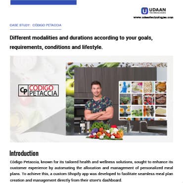 Codigo Petaccia case study — first page preview