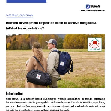 Cool Clown case study — first page preview