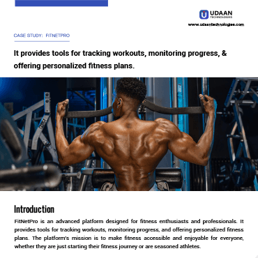 FitNetPro case study — first page preview