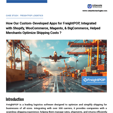 FreightPOP case study — first page preview