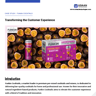 Funkin Cocktails case study — first page preview