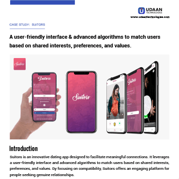 Suitors case study — first page preview