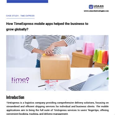 Timexpress case study — first page preview